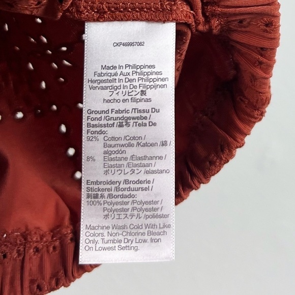 NWT Madewell Per Say Eyelet Banded Top Burnt Orange - Picture 6 of 6